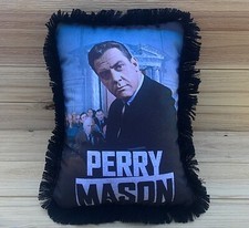Perry Mason- Handmade Classic TV Art Pillow or Star Applique | Raymond Burr