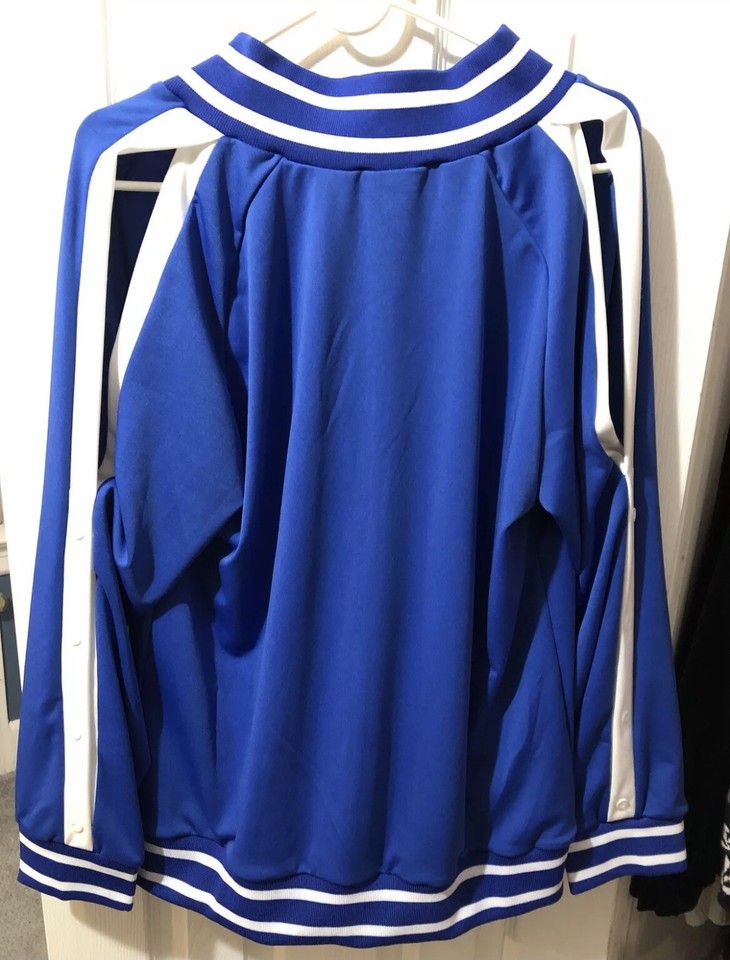 Men's Sweat Suit Full Zipper Blue Track Jacket Top Size XL eBay