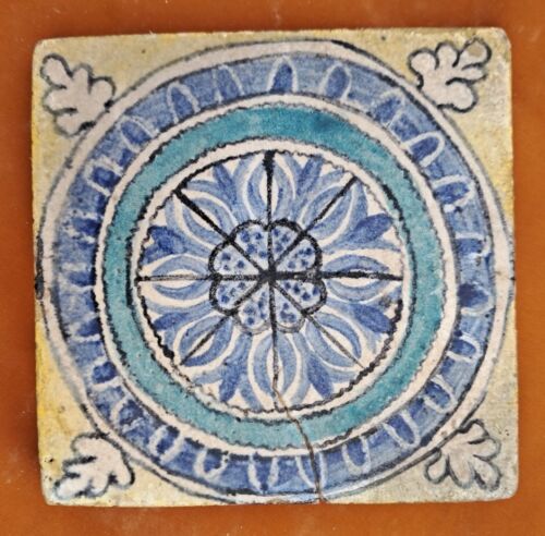 Antique 16th or early 17th c. Spanish/Portugese pavement tile