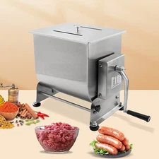 Hakka Manual Tilt Tank Meat Mixer 30lbs 15L Countertop Sausage Mixing Machine