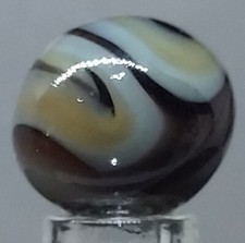 Vintage Football Shaped Swirl Marble Large 3/4" Size Mint Condition