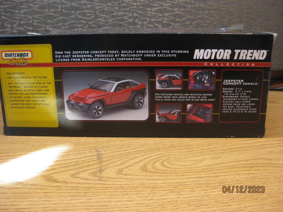 1/18 JEEP JEEPSTER CONCEPT IN RED BY MATCHBOX COLLECTIBLES UPC
