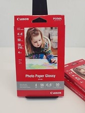 3 New 50 Sheets Genuine Canon Pixma Inkjet Photo Paper Glossy GP-601 4"x6"