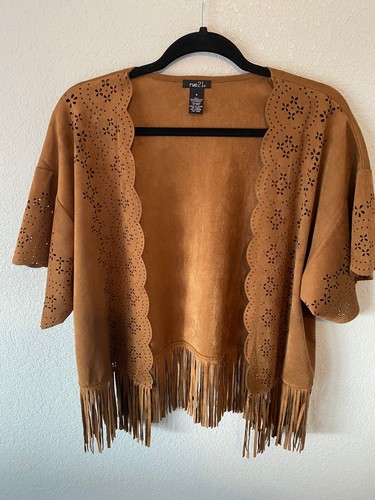 Fringe Suede Design Jacket (faux) Women's (Small)