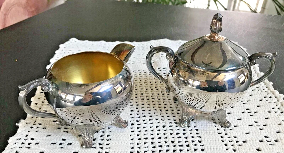 F B Rogers Silver Co In Antique Us Silver-Plated Creamers & Sugar 