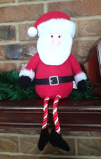 New 14  Red Stuffed Santa Shelf Mantel Sitter Christmas Holiday Winter Decor NEW