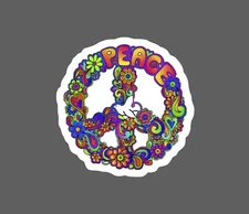 Peace Sticker Dove Floral Waterproof Animal Hippie Love Gift NEW