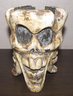 Vintage Skeleton Skull Grim Reaper Ashtray Halloween 3 Skulls around 5" Tall — photo 1