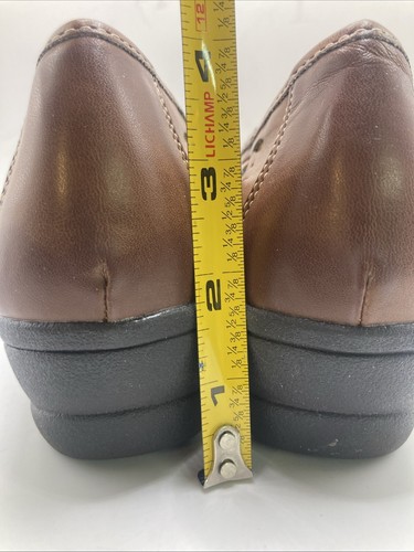 Hush Puppies Soft Style Womens Size 7.5M Casual Slip On Heels Shoes Brown - Picture 12 of 12