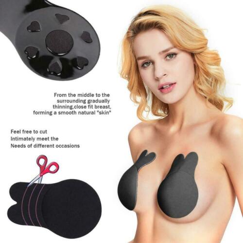 New Breast Invisible Lift Bra Push Up Tape Reusable Silicone Nipple Cover - Picture 20 of 20