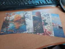 5X SHEETS NOSTALGIC/VINTAGE FOR SCRAPBOOKING/JOURNALS  +/- 13X9 CM (VIN1071)