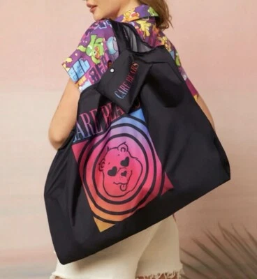Care Bears Retro Rock Band Print Foldable Shopping Bag Reusable - Eco Friendly