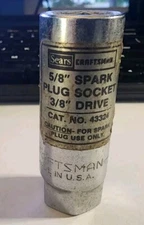 Sears Craftsman 43324 G 5/8" Spark Plug Socket  3/8" Drive 6 Pt USA. B2