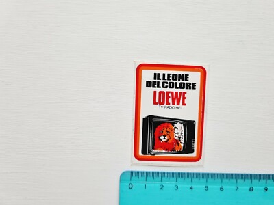 VINTAGE 80s ORIGINAL LOEWE LION COLOR TV RADIO STICKER STICKER STICKER