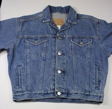 GAP Classic Faded Blue Denim Jeans Button Front Jacket Kids Child XL