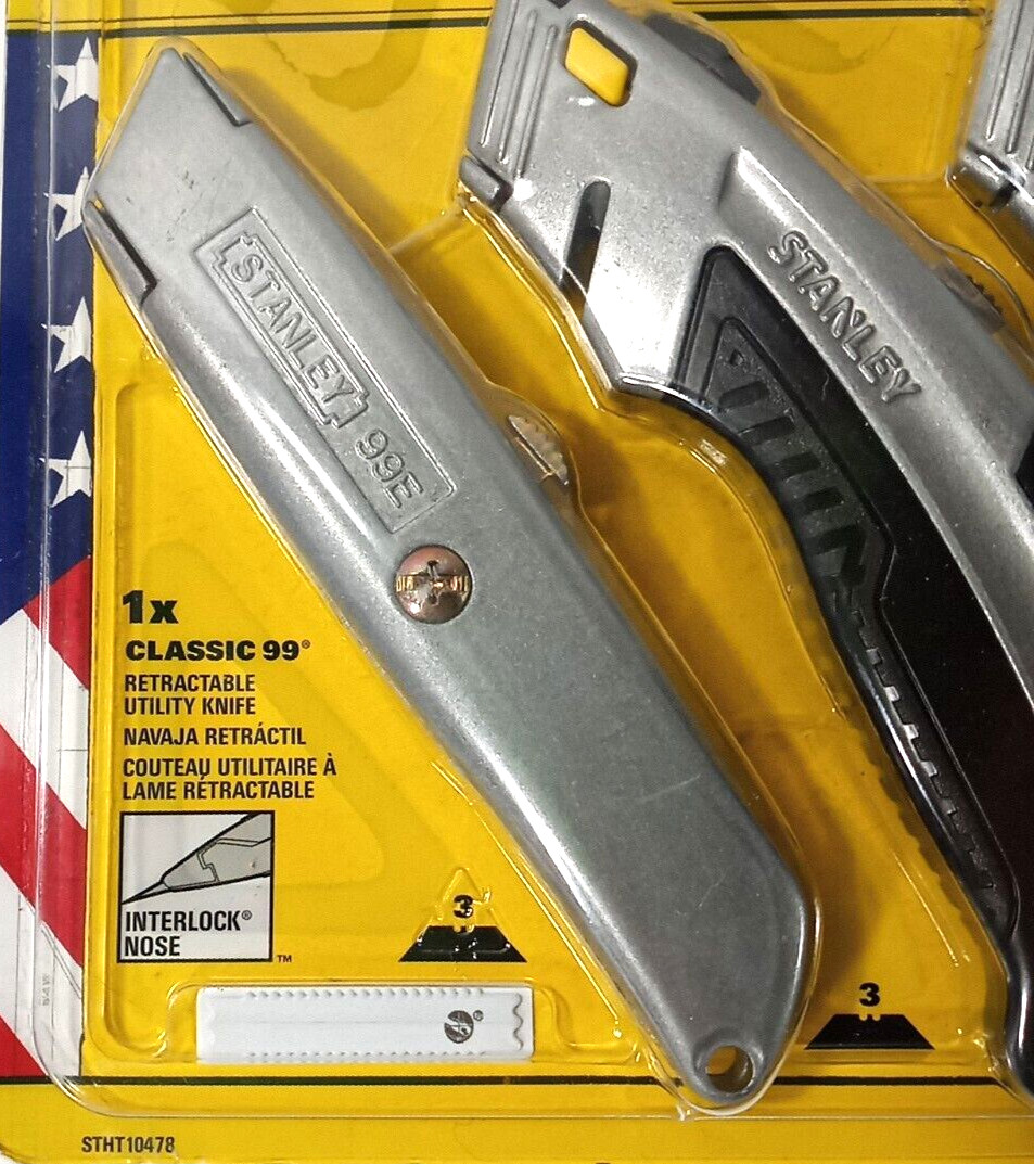 Stanley Fat Max Retractable Utility Carpet Box Cutter Knife Set (3-Pack)
