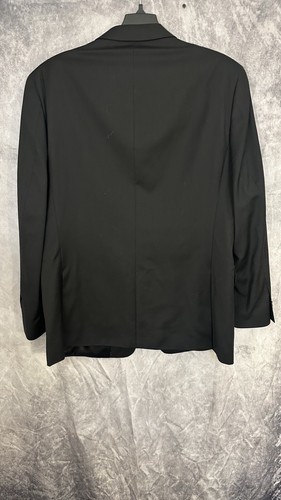 Tommy Hilfiger Wool Black 2 Button Blazer 46L Mens Suit Blazer - Picture 11 of 13