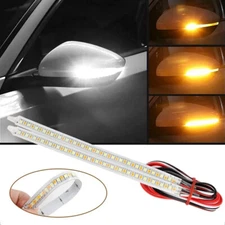 2pcs 18cm LED Car Rearview Mirror Indicator Lamp Universal Flowing Light Strip 