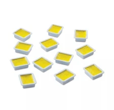 PRANG Half Pan YELLOW Square Refills for Watercolor Paint Sets 12 Pans/Box 08003