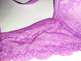 Victoria Secret Bra 36C Swarovski encrusted Dream Angels Purple Shine Bling Sexy