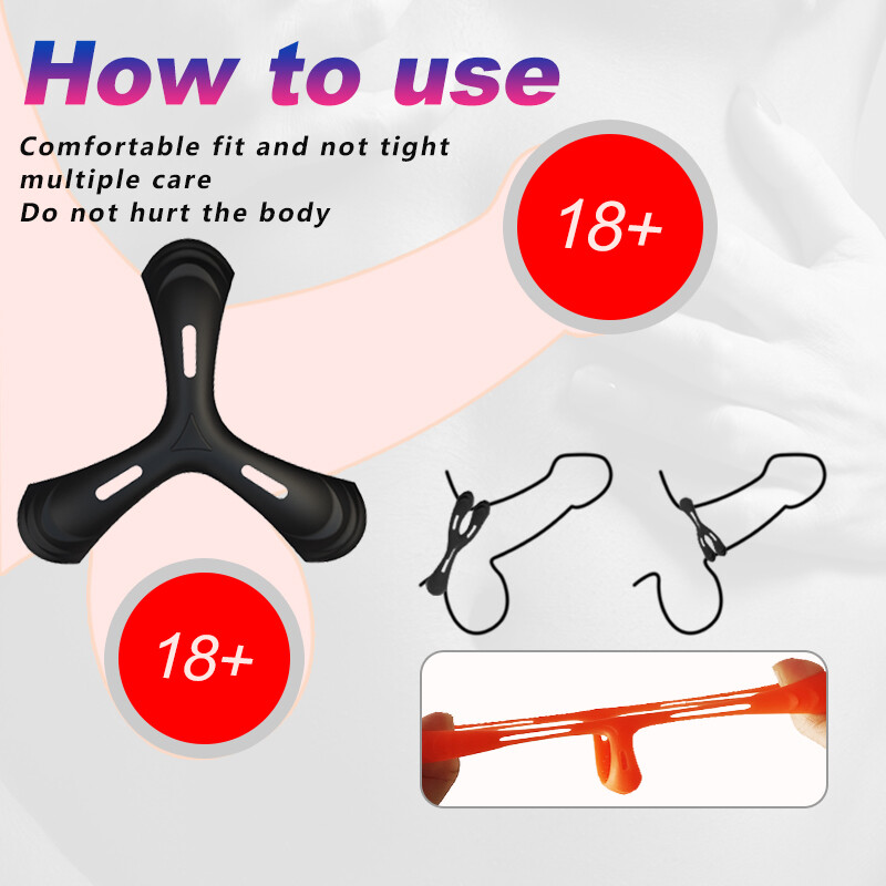 Triangle Penis Ring Cock Ring Male Scrotum SM Ball Stretcher Delayed  Ejaculation