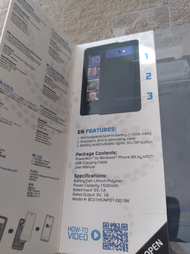 Funda de batería Powerskin para Windows Phone 8x de HTC Foto 3 de 3