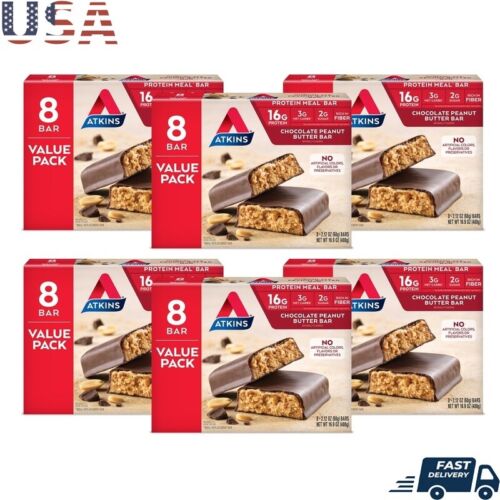 Chocolate Peanut Butter Protein Meal Bar High Fiber Low Sugar Meal Replacement
