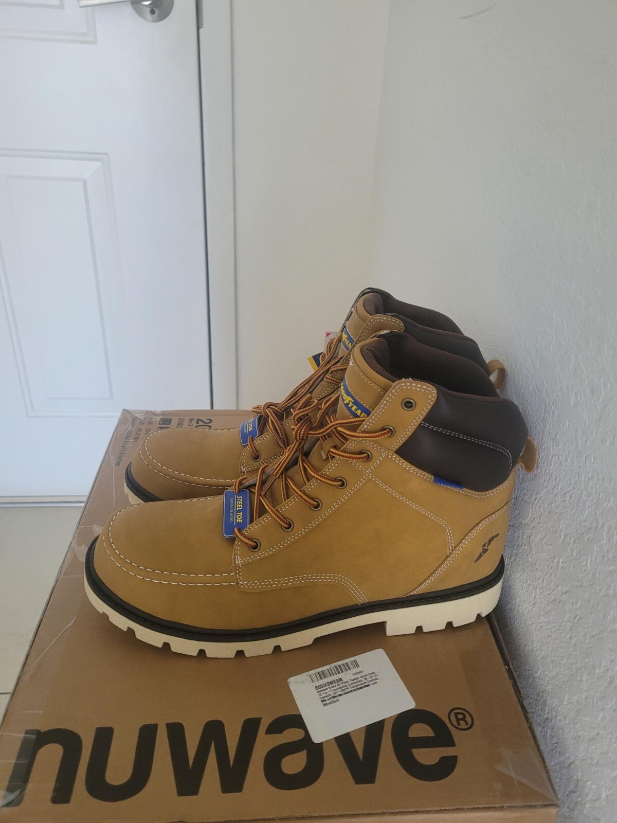 Goodyear Men's Penn Steel Toe Work Boots, Wheat, 13 Wide eBay