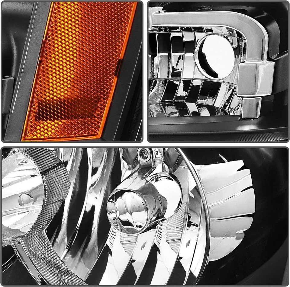 Faros negros mercado de accesorios para Chevy Suburban Tahoe Avalanche 2007-2014 Foto 3 de 4