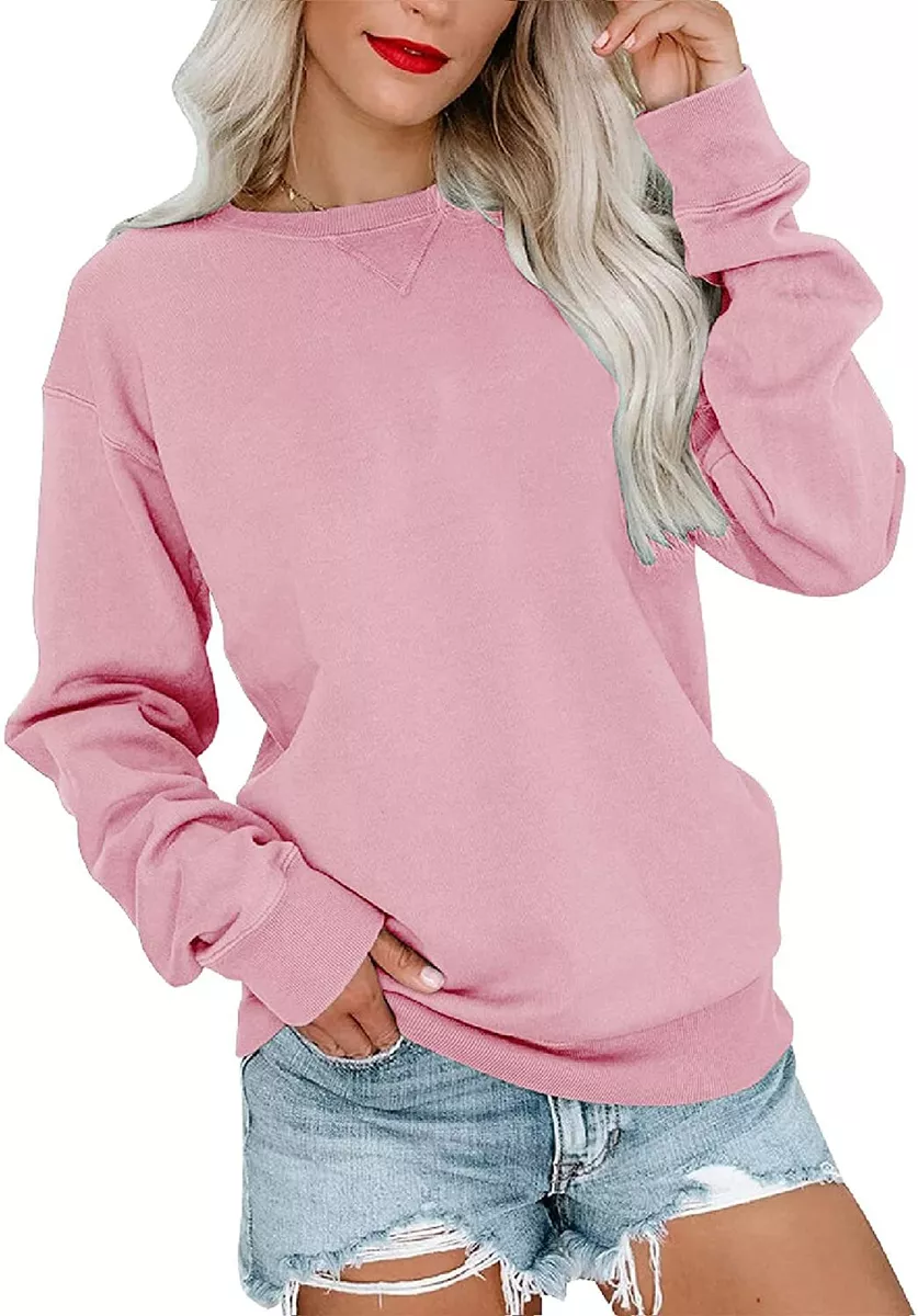Orchidays Womens Casual Crewneck Sweatshirts Long Sleeve Cute