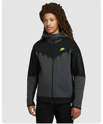 Nike Air Grey And Volt Nike Hoodie Nike Air Max Print W Green Line