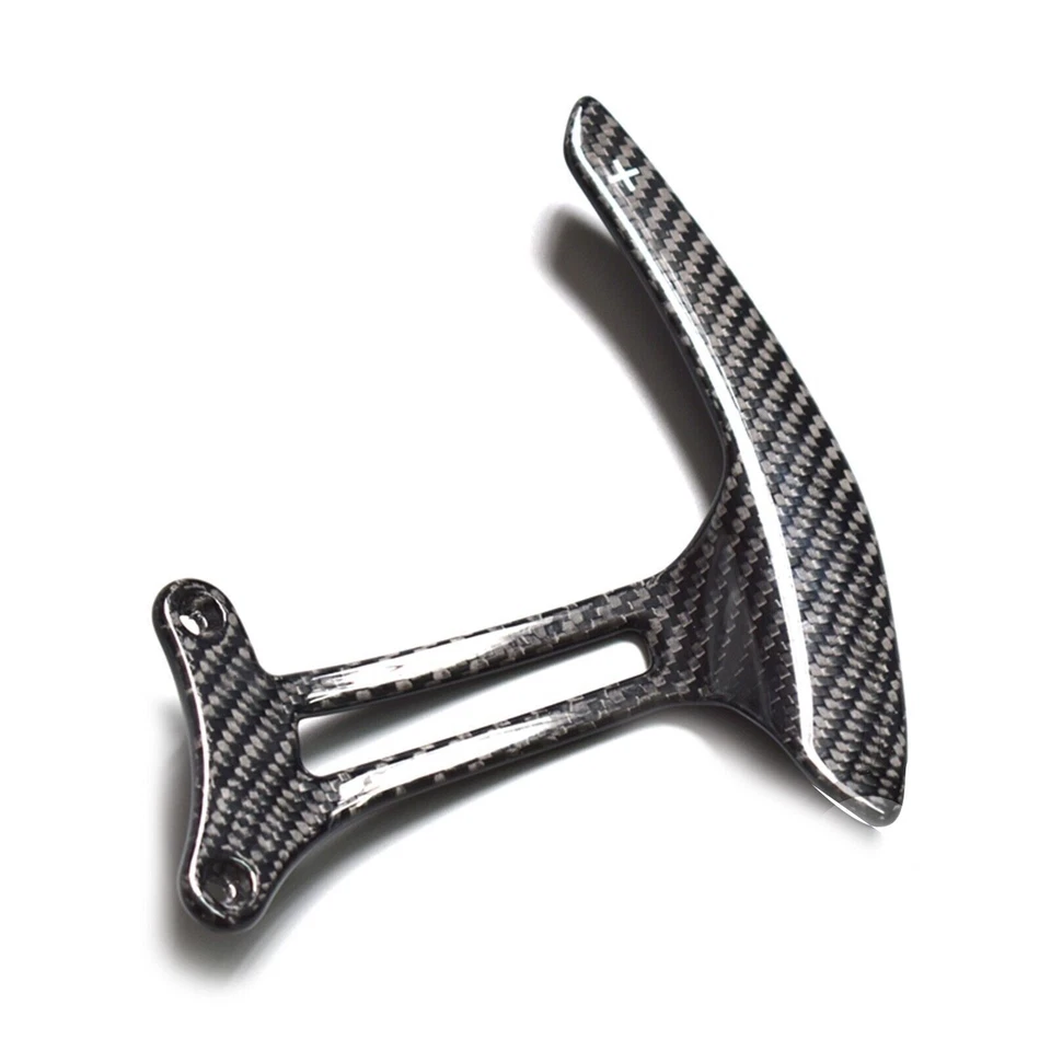 1 par de levas de cambio de volante de fibra de carbono seca para Ferrari 488 GTB SPIDER Foto 2 de 4