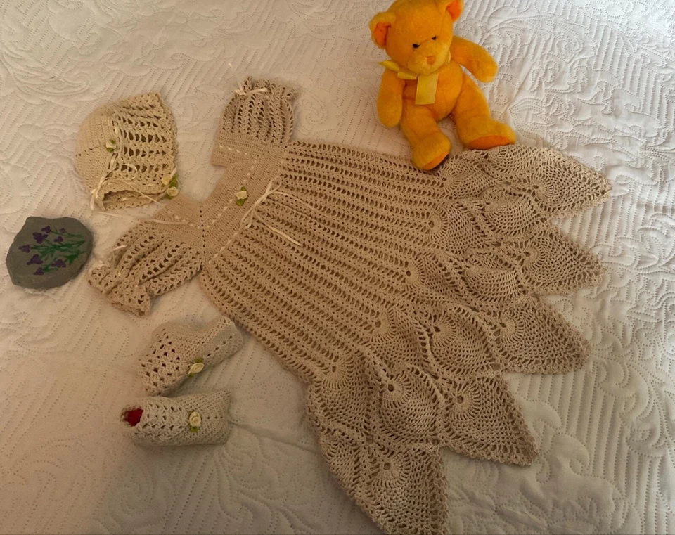 vestido bautismal bebe niña Foto 2 de 3