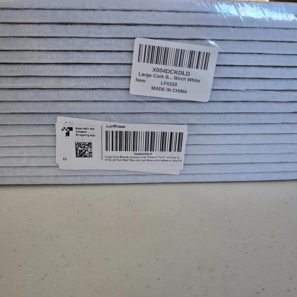 Large Cork Board 16 Felt Tiles Total 47" x 47" Safe Removable Adhesive Tabs New - Image 2 of 4