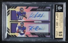 2016 Prizm Pairs 33/99 Kenneth Dixon Keenan Reynolds BGS 9.5 GEM MINT Auto 1u0