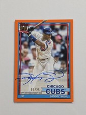 SAMMY SOSA 2026 TOPPS BASEBALL #91A-SS 1991 AUTO ORANGE 5/25 CUBS