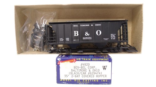 Roundhouse Bev-Bel HO 629474 Baltimore Ohio 35' 2 Bahías Cvrd Tolva Tren Carro Kit | Zustand: New