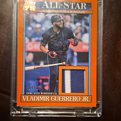 Topps All-Star Vladimir Guerrero Jr. Blue Jays MLB Memorabilia Serial #04/25