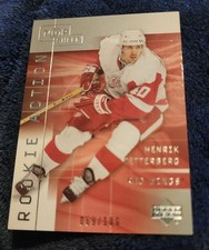 #69/100 UD HENRIK ZETTERBERG UPPERDECK SP TOP SELF RC /100 ROOKIE ACTION REDWING