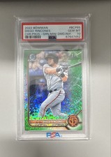 2022 Bowman - Chrome Prospects Diego Rincones #BCP-65 Green Mini-Diamond...