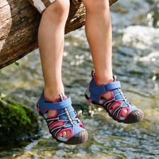 Girls Boys Athletic Sandals Closed Toe Beach Shoes Outdoor Hiking Sports Sandals