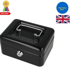 High-Quality Lockable Cash Box | 15cm, Portable Steel Design for Home & Office