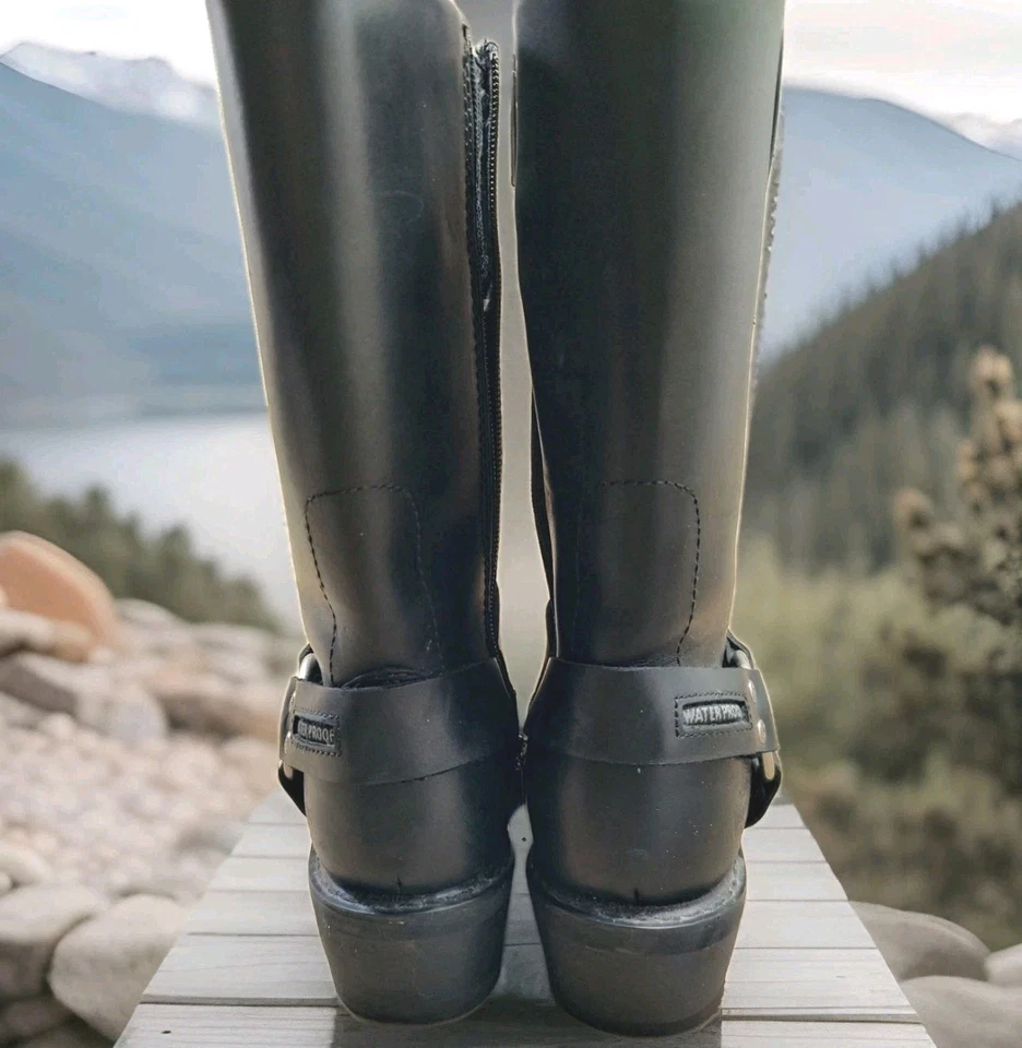 Vintage Women’s Harley-Davidson HUSTIN Harness Boots 86222 Size 8 Made in USA - Image 4 of 4