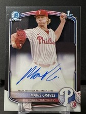 Mavis Graves 2025 1st Bowman Chrome AUTO Phillies AUTOGRAPH #CPA-MG