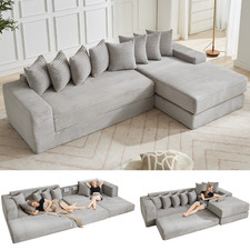  NEW ARRIVED  VIDEO PROVIDED Oversize Cloud Couch, L-Shape Sofa, Convertible F
