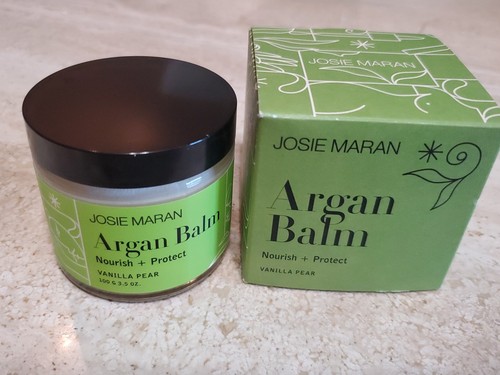 Josie Maran Argan Balm Nourish + Protect 3.5oz Vanilla Pear NEW IN BOX!