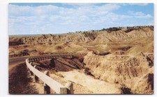Vintage Badlands National Monument Dillon Pass SD Curteichcolor Postcard