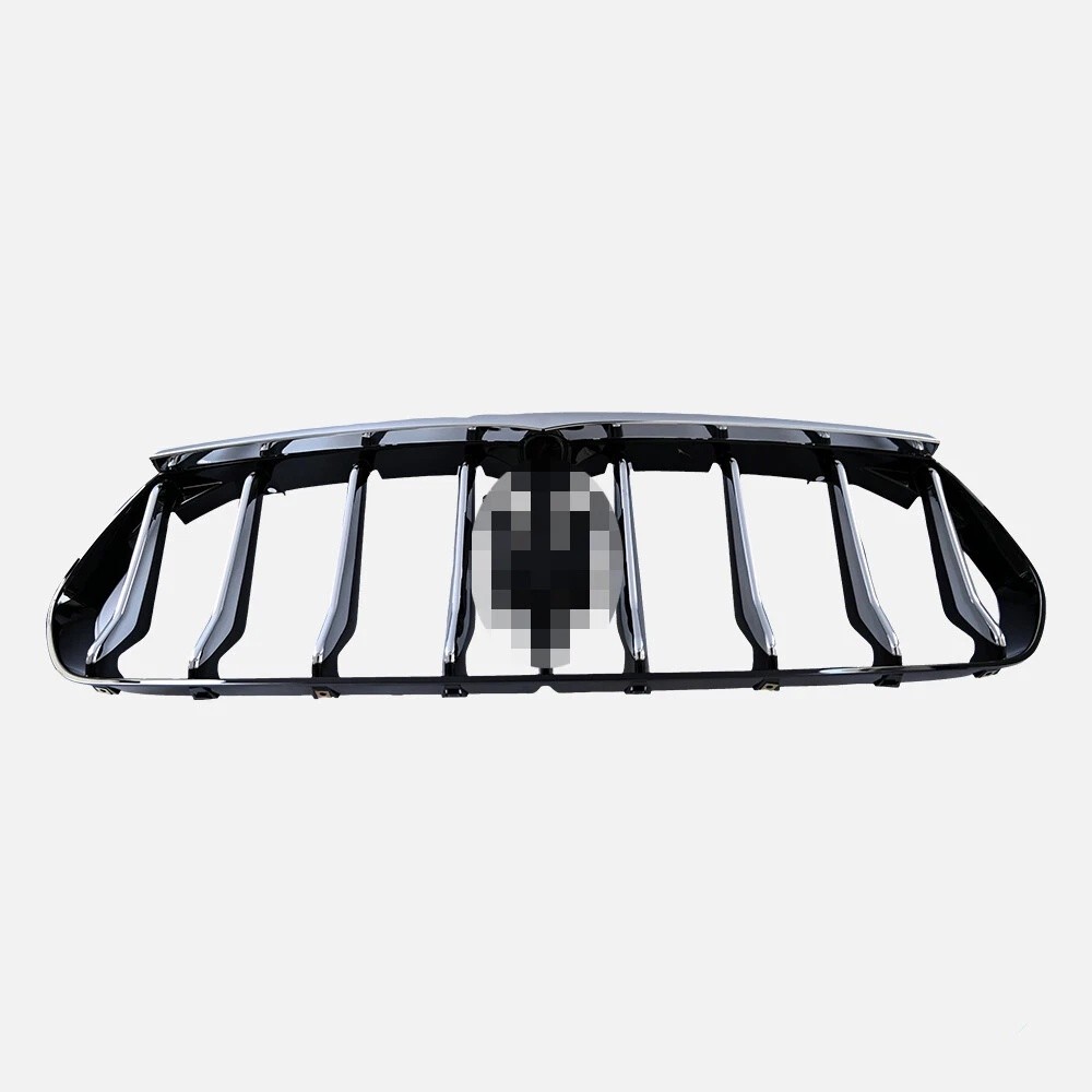 Front Bumper Grille Upper Radiator Chrome Black For 2017-2024 Maserati Levante