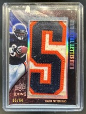 2008 Upper Deck Icons Walter Payton Immortal Lettermen Patch #/64 Bears