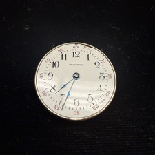 1902 Waltham 1898 Riverside 17J Pocket Watch Movement Dial Parts Or Repair
